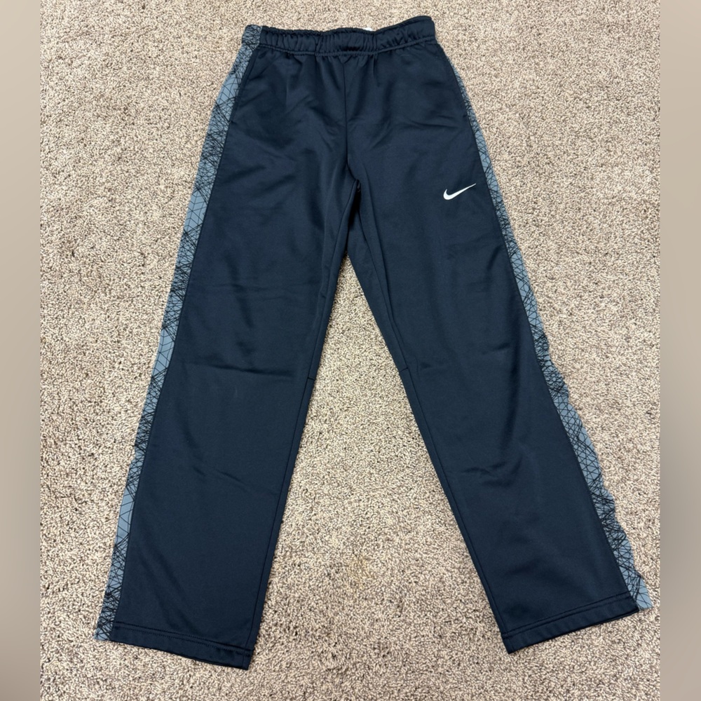 Boys Nike Black dri fit pants with accents